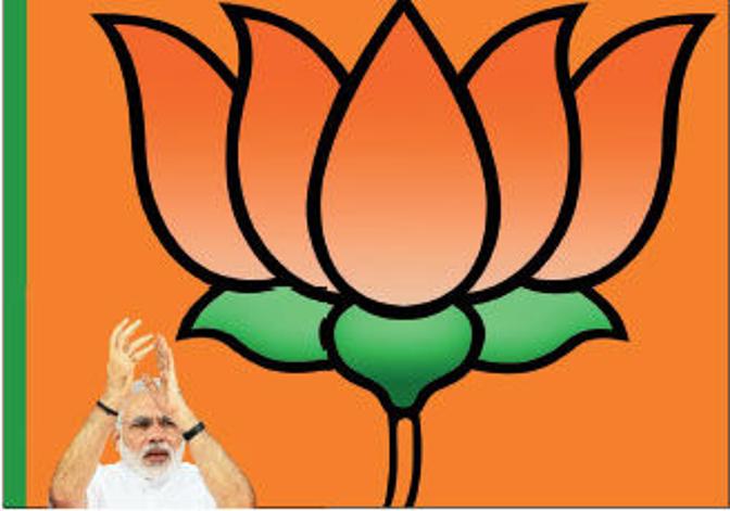 brand modi threatening to eclipse bjp symbol the lotus