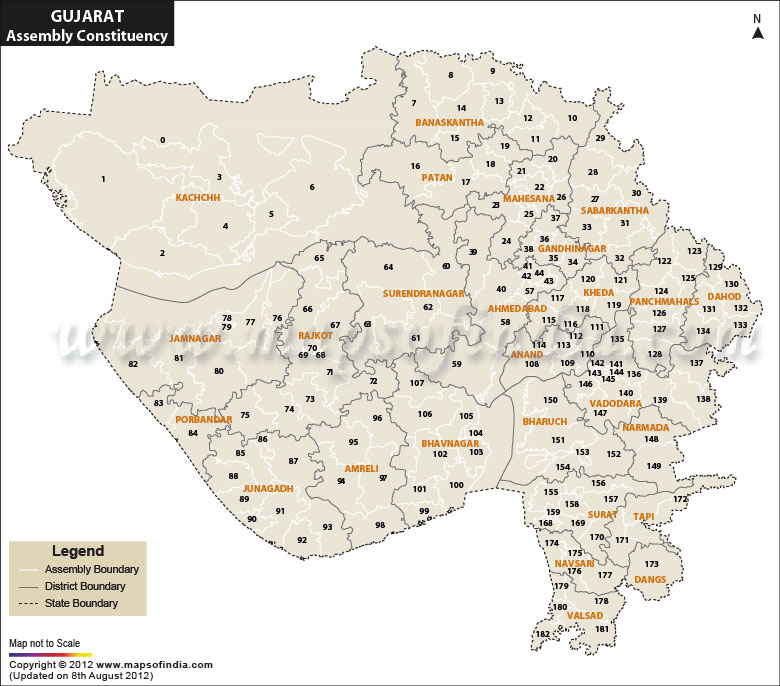 Gujarat Assembly Constituency Map Satya Day