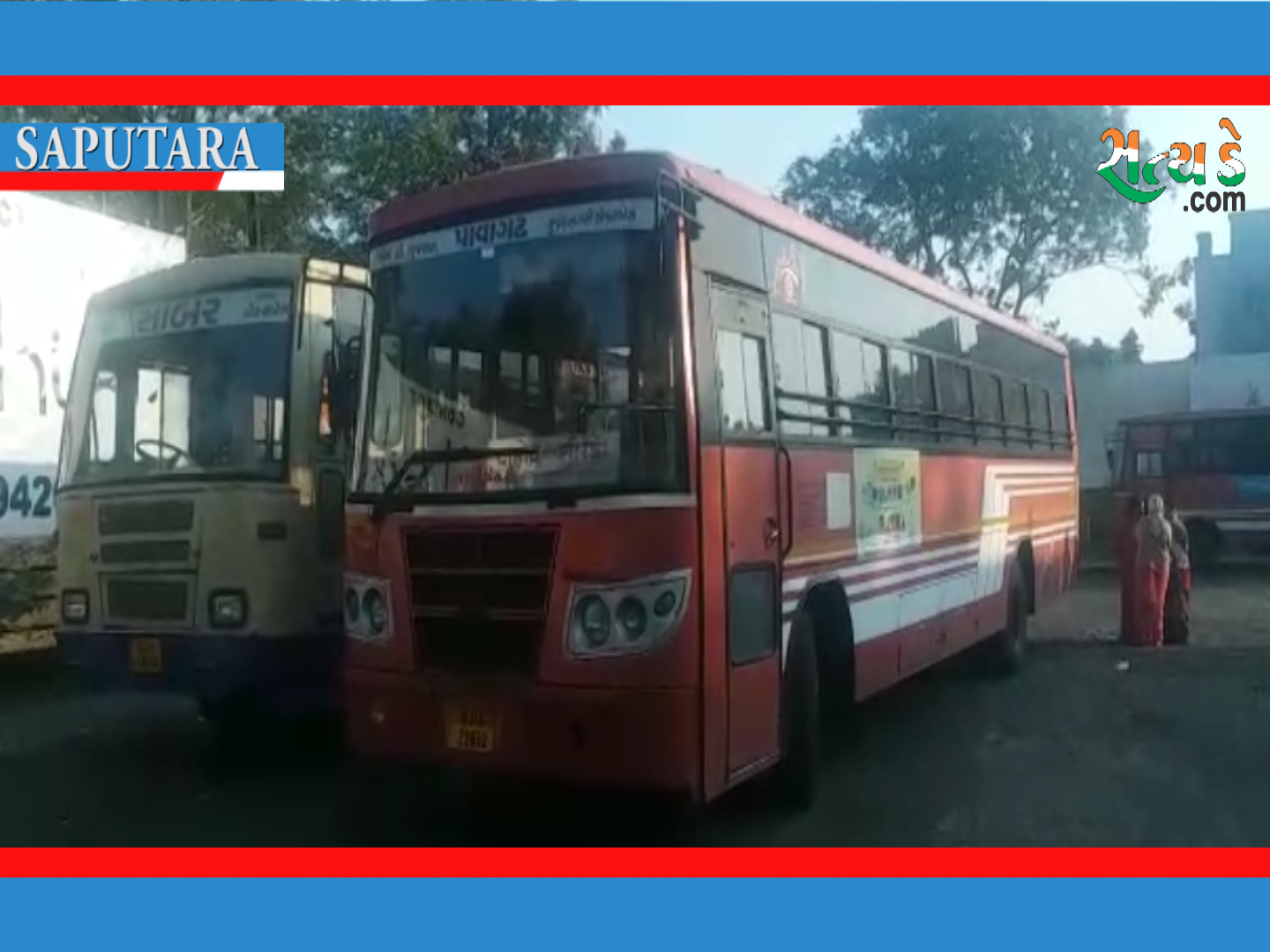 મહારાષ્ટ્ર જતી બસો સાપુતારામાં અટવાઈ જૂઓ વીડિયો MHARASTRA BAND.Still001