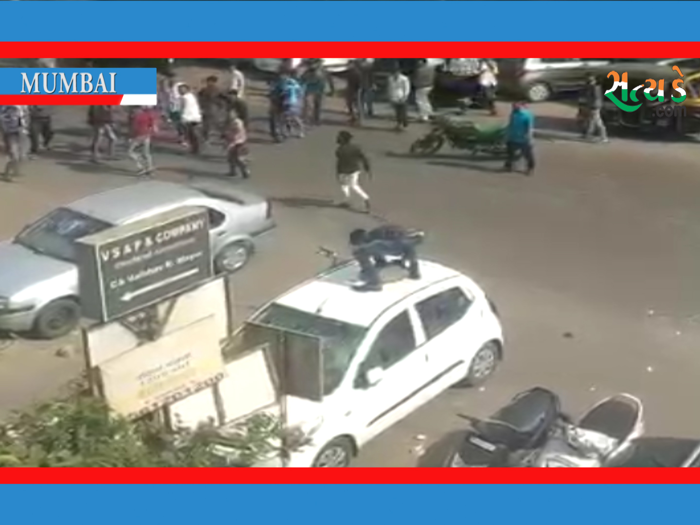 મહારાષ્ટ્રમાં ઠેર ઠેર વાહનોમાં તોડફોડ જૂઓ વીડિયો hinsa.Still001
