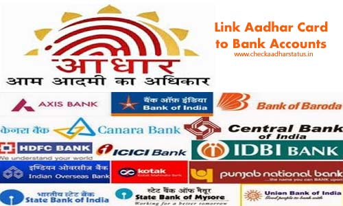 link aadhar card to bank accounts online offline