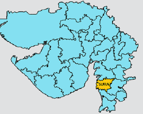 surat district map