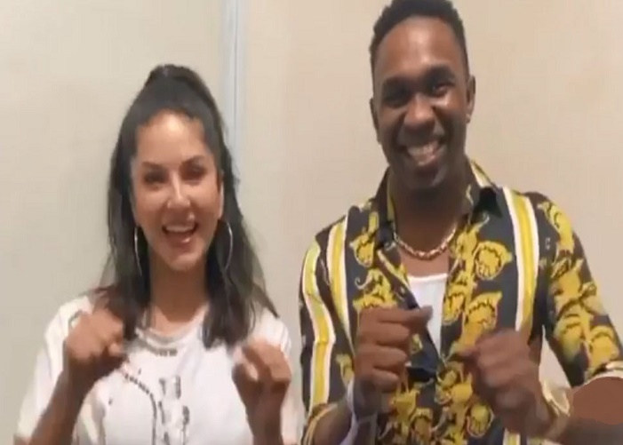 Sunny Leone Dwayne Bravo Satya Day