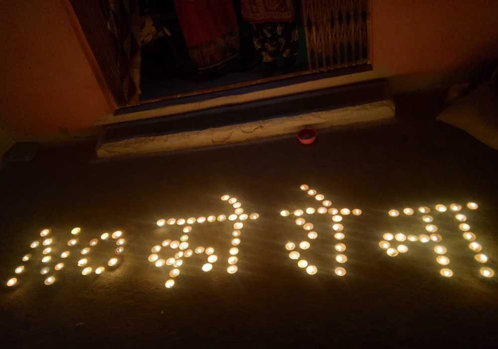 no corona diya light sandesh