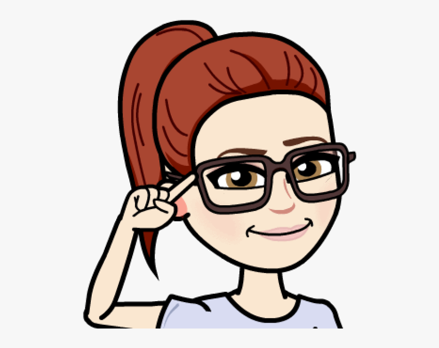 7 77548 bitmoji girl with brown hair and glasses clipart