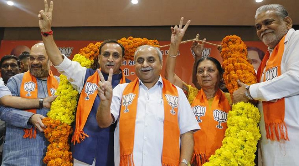 BJP Vijay Rupani Anandi Patel Nitin Patel