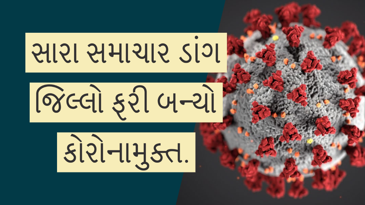 સારા સમાચાર ડાંગ જિલ્લો ફરી બન્યો કોરોનામુક્ત.