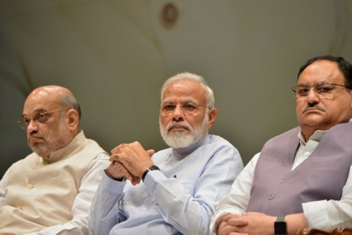 Amit Shah J P Nadda Narendra Modi Satya Day