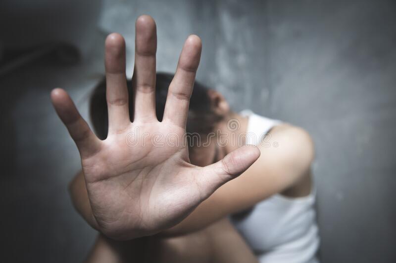 Woman Raised Her Hand Dissuade Stop Sexual Abuse Rape Concept Violence Against Women International S Day 169400851 Satya Day