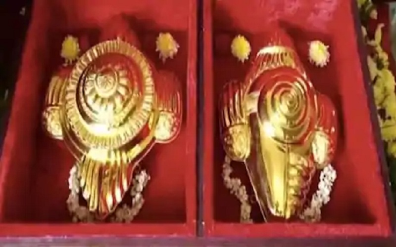 gold shankha chakra tirupati balaji