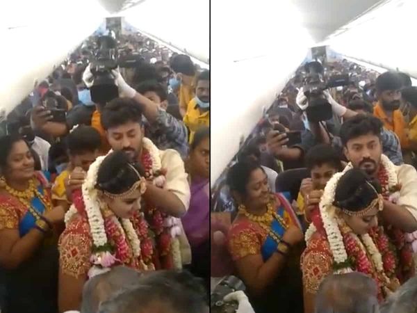 WOW: કપલે 130 મહેમાનની હાજરીમાં ચાર્ટર ફ્લાઇટમાં મેરેજ કર્યાં ! 9 1