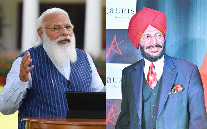 PM modi and milkh singh