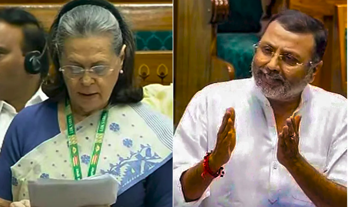 Sonia Gandhi Tried To Grab Him By The Collar, Bjp Mp Nishikant Dubey Attacked The Congress Leader