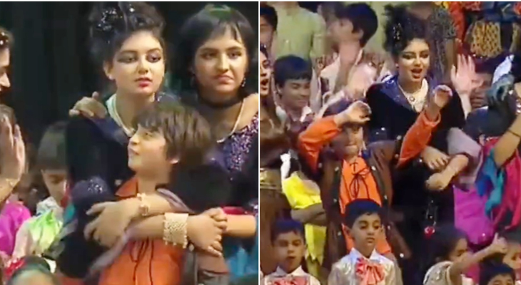 Super cute Aaradhya gives AbRam a hug