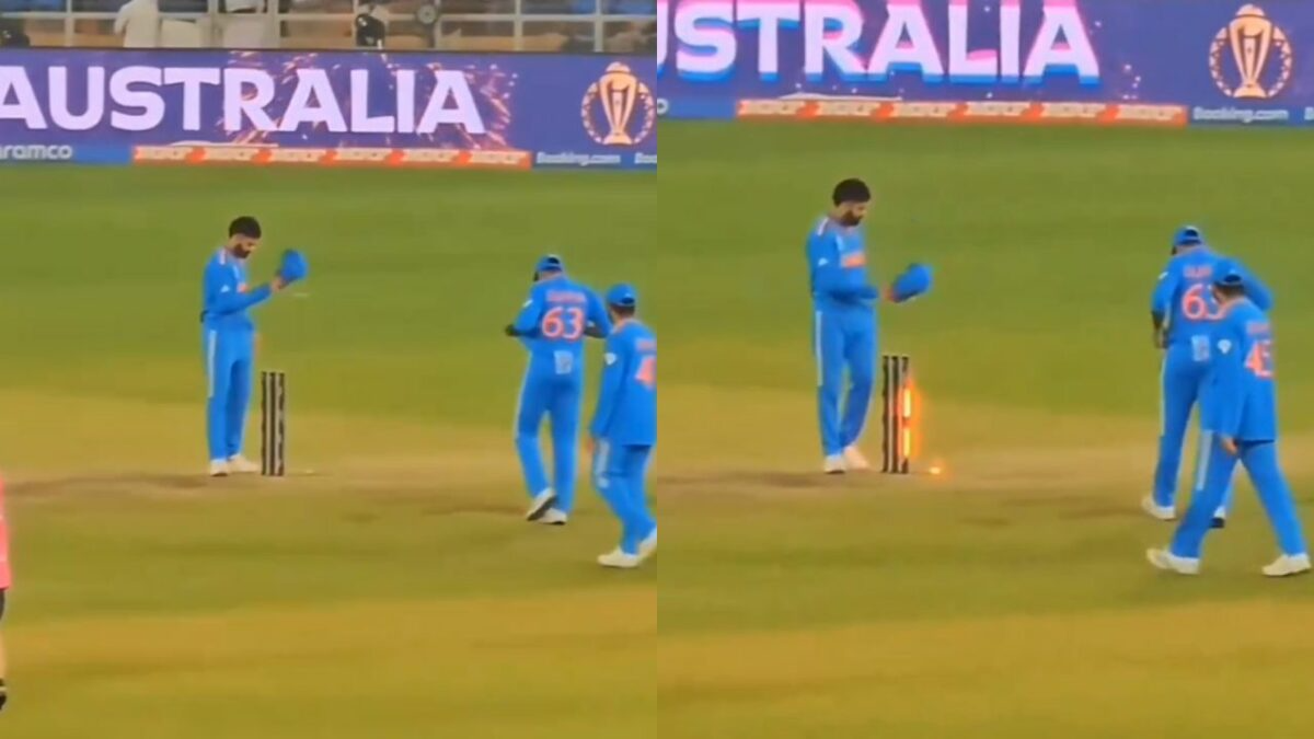virat kohli world cup 2023 final unseen video viral who is smashing the stumps bails