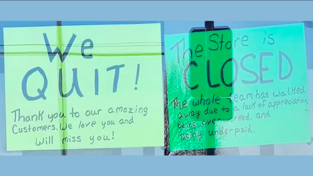 All employees quit together