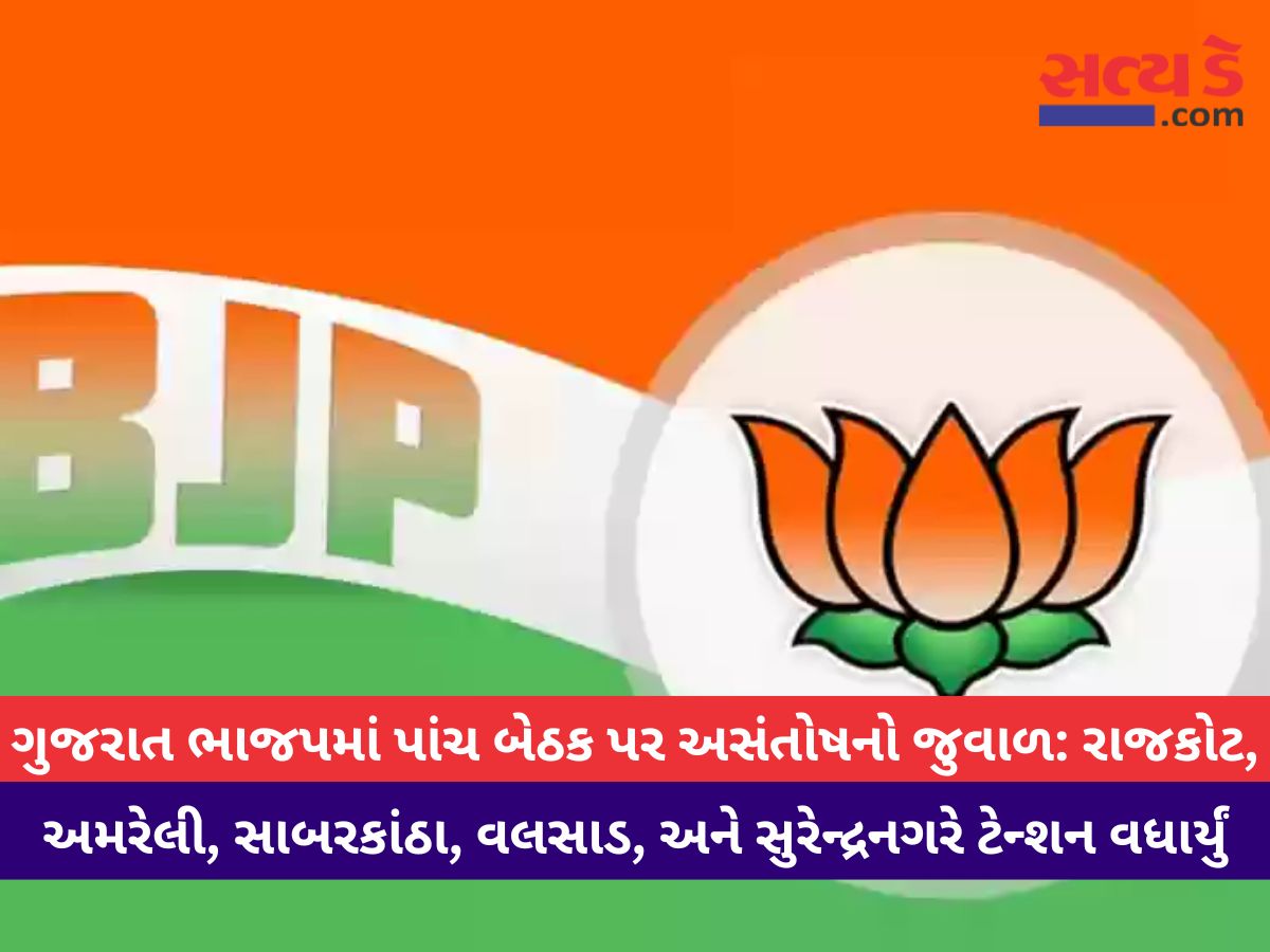 ગુજરાત ભાજપમાં પાંચ બેઠક પર અસંતોષનો જુવાળ