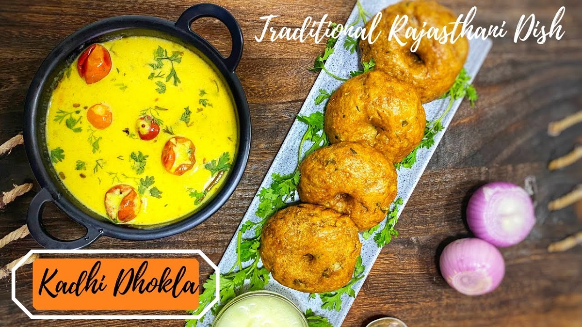 Authentic Kadhi Dhokla