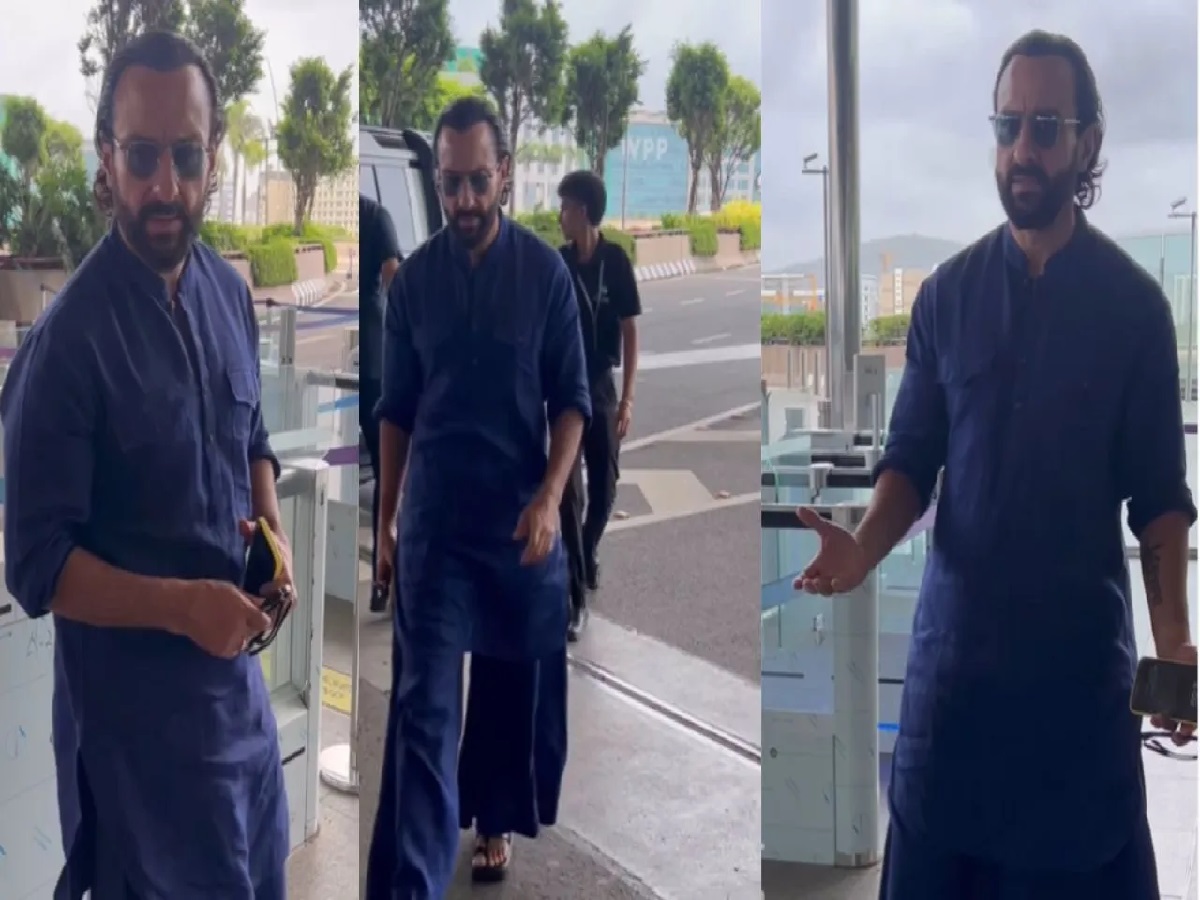 Saif Ali Khan Airport Look