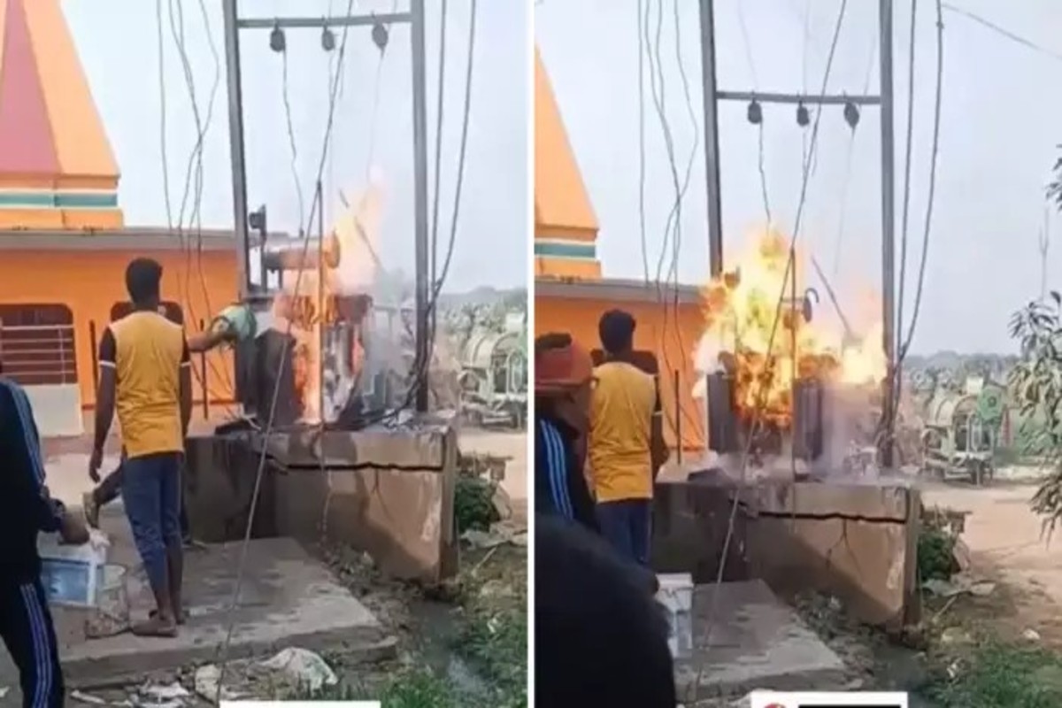 Transformer Fire Viral Video
