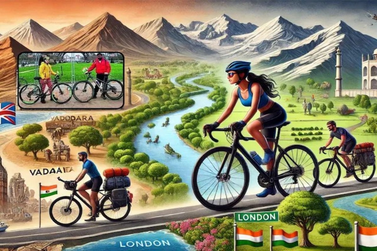 Woman Cycles To London