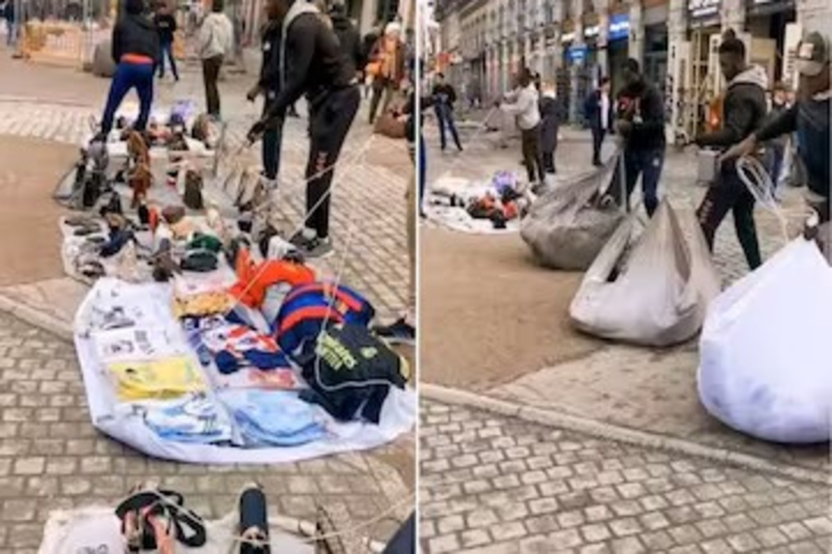 Man sell items on road