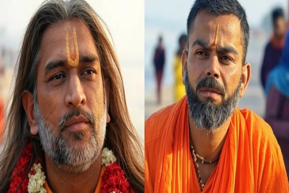 Indian Cricketer look As Monk AI Images