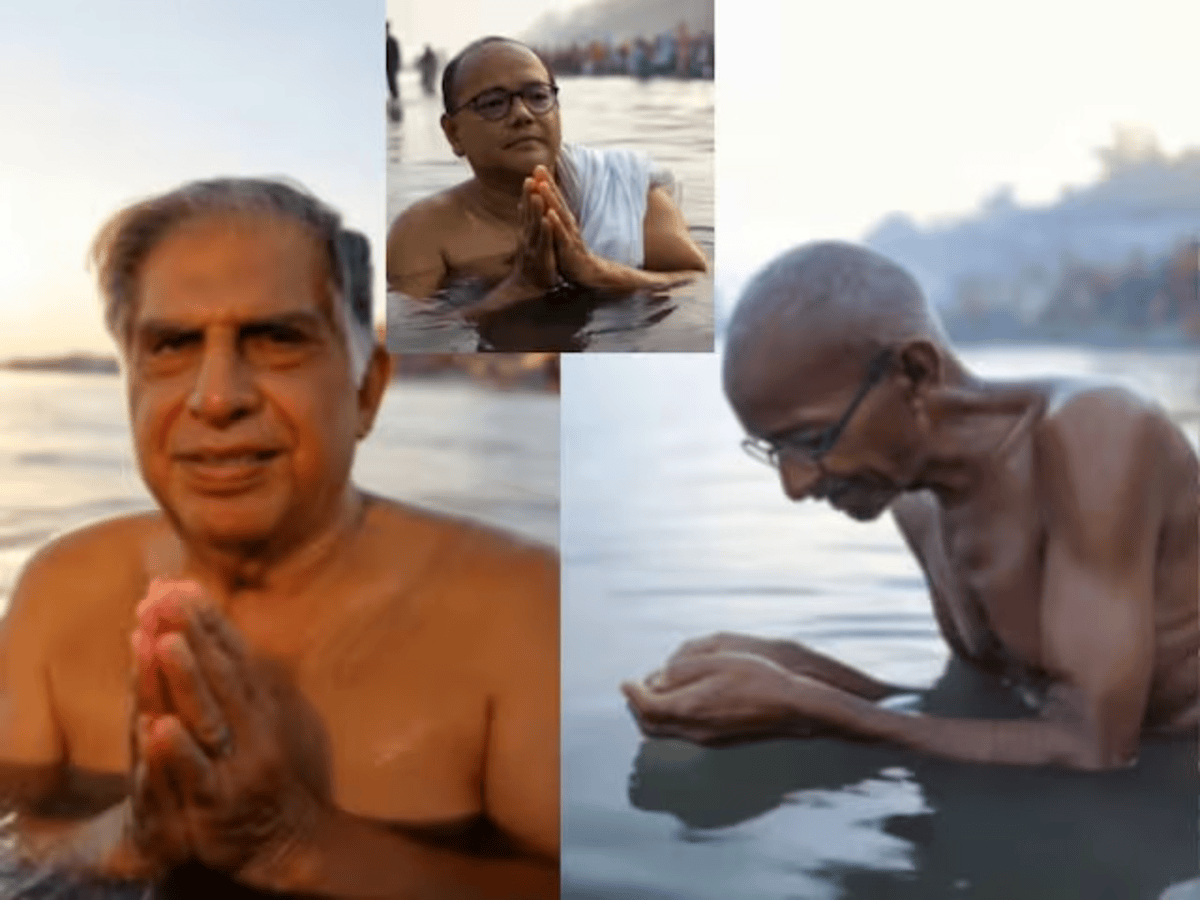 Mahatma Gandhi and Netaji's Kumbh Mela dip