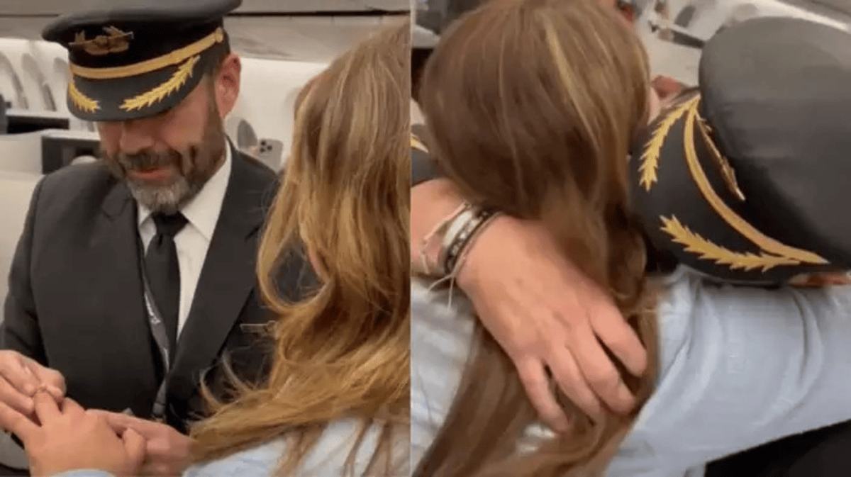 Pilot Surprise Gf By Proposing In Plane Video