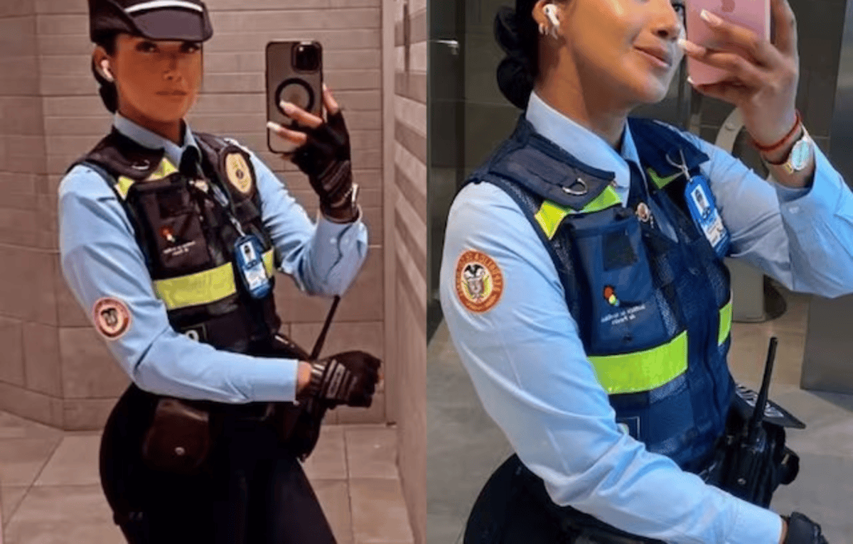 Most beautiful traffic police warden