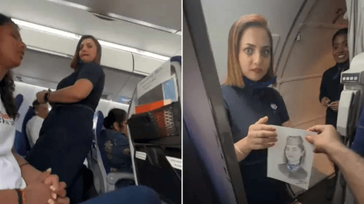 Air Hostess Reaction On Her Painting Video