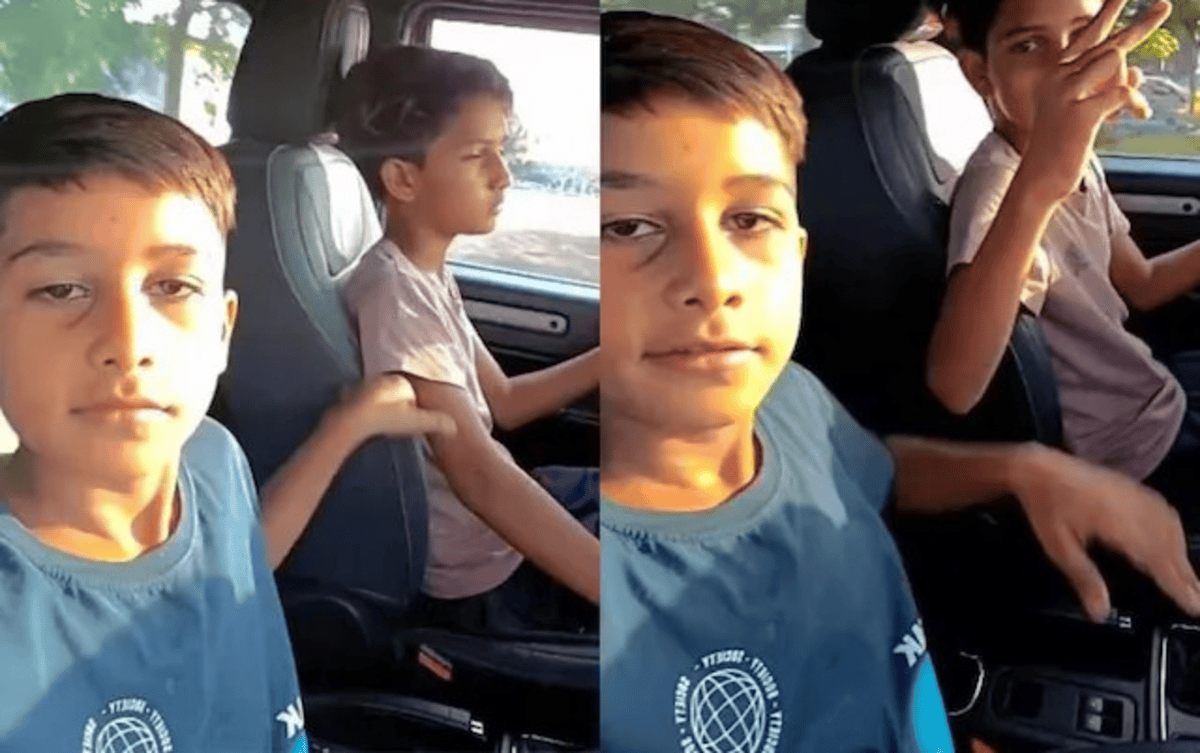 Young Boys Driving Car Video