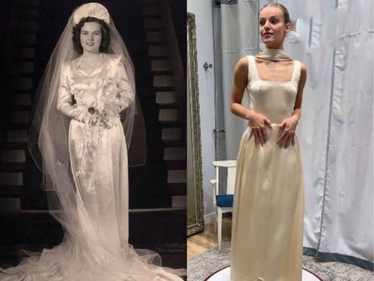 Girl Transform 1948 Wedding Dress