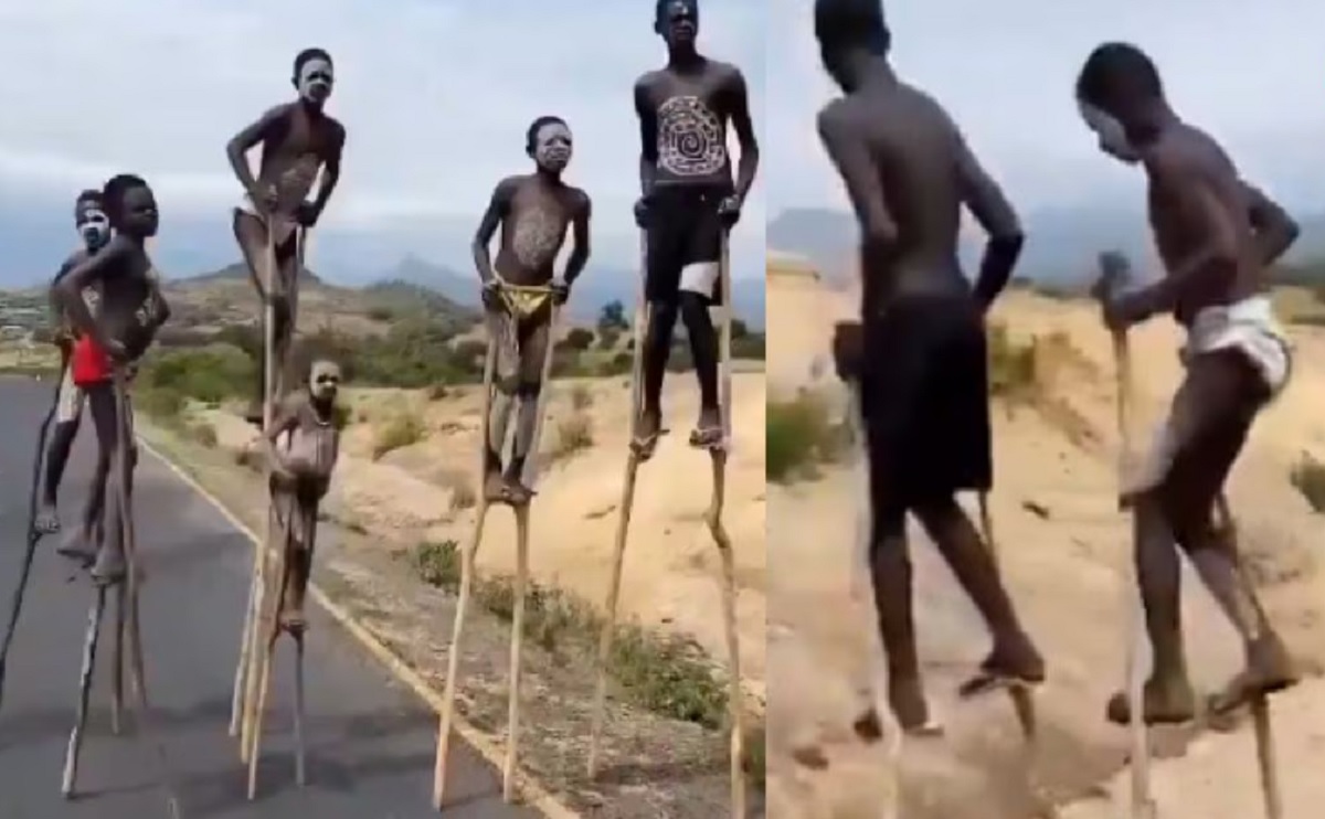 People Walking On Stick