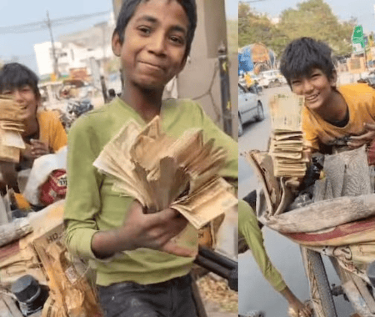 Boys Show Old 500 Rupees Note