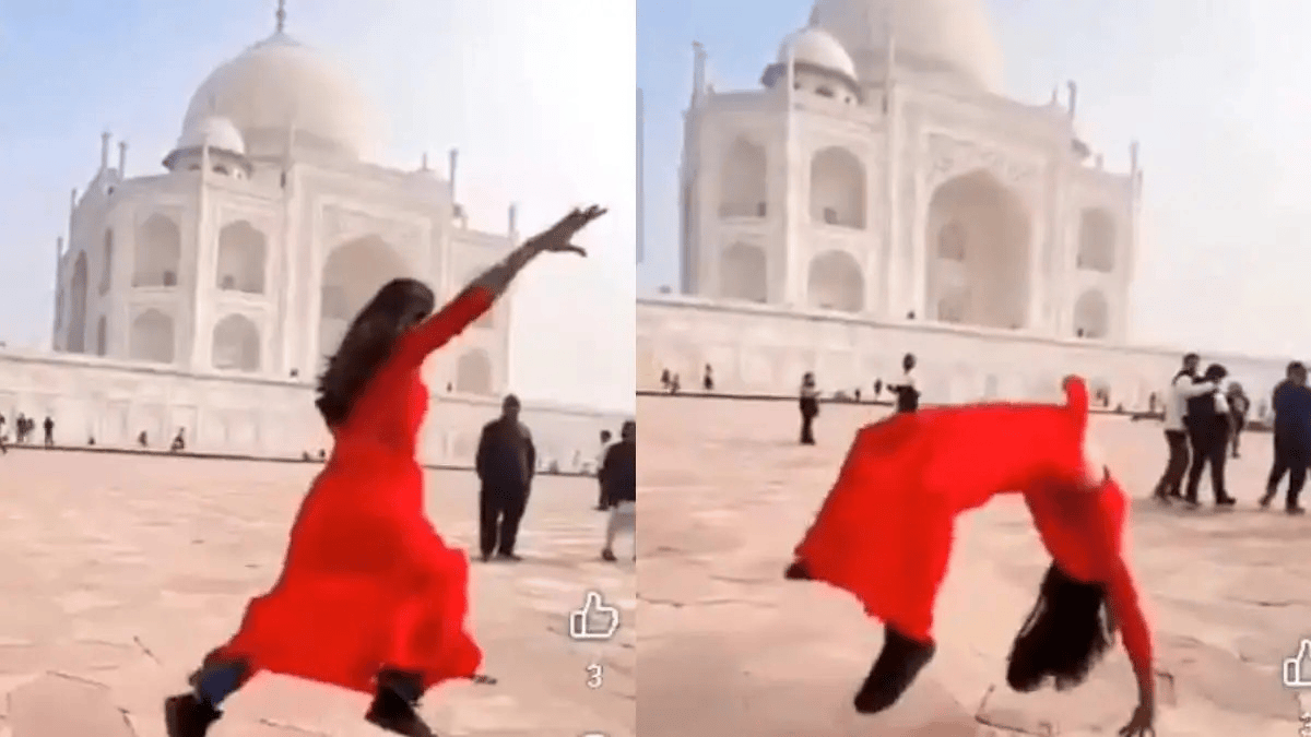 Viral Reel Of Girl In Taj Mahal