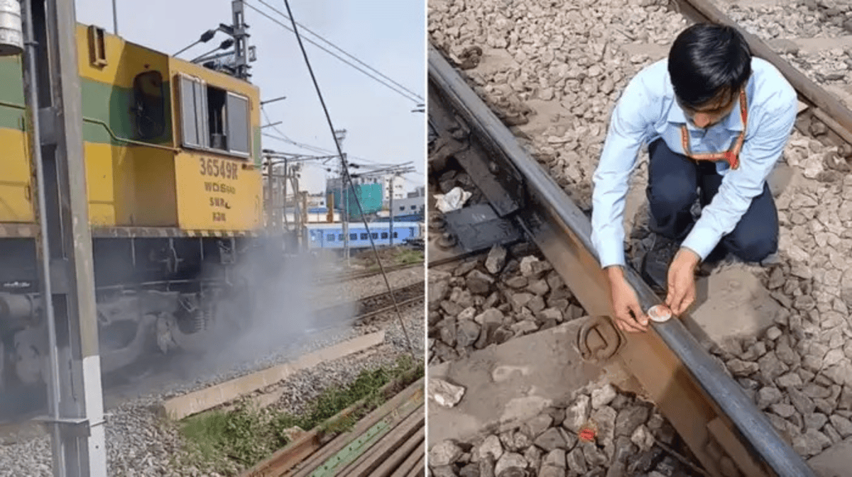 Detonator On Railway Track Viral Video