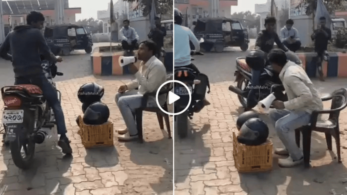 No Helmet No Fuel Viral Video
