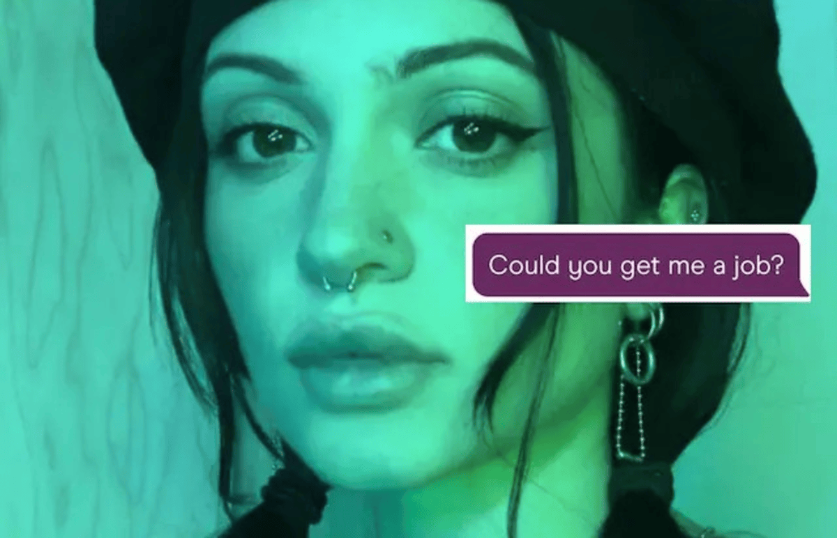 Girl Searching Job On Dating Apps