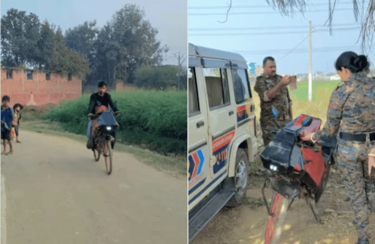 Speeding Biker Stopped By Police
