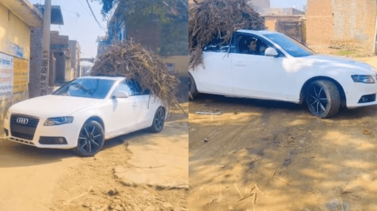 Audi Car In Village Viral Video