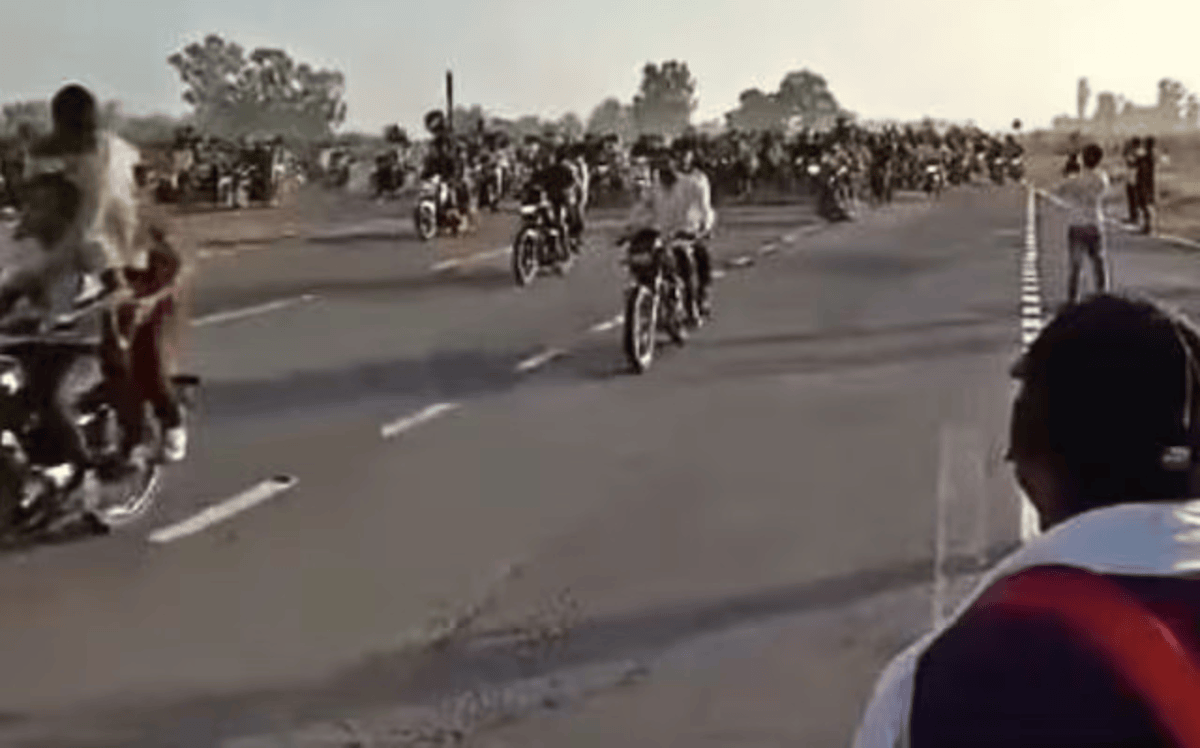 Sudden Chaos In Bike Rally