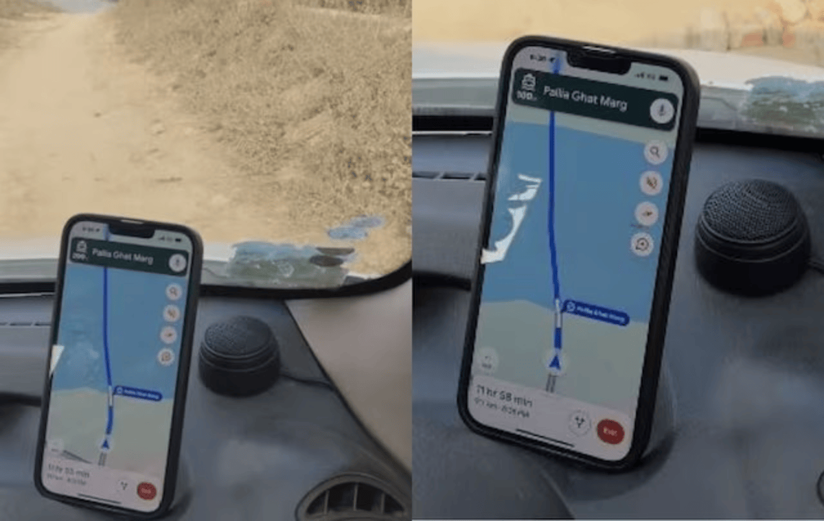 Google Map Road On River Viral Video
