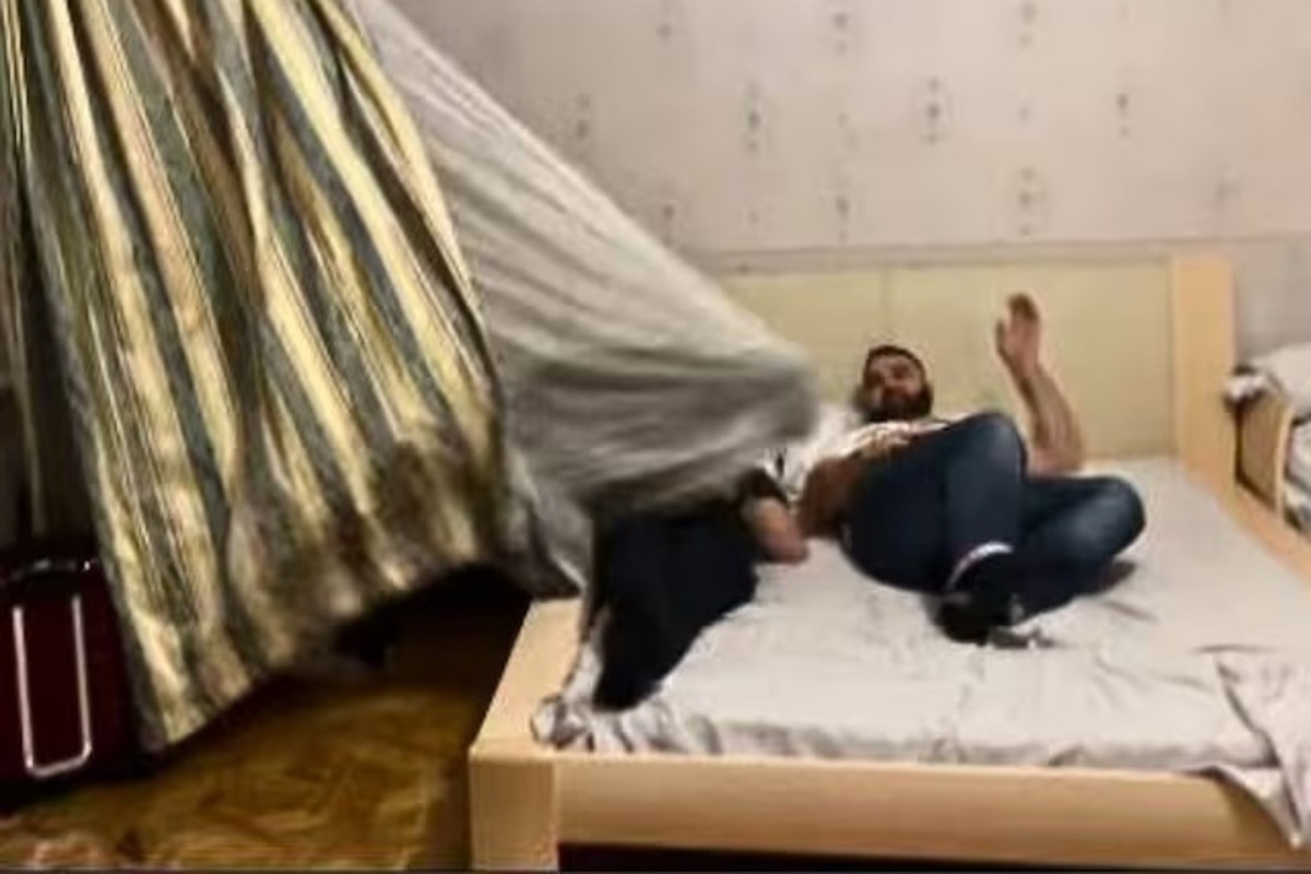 Strange Creature Jumped On Boys