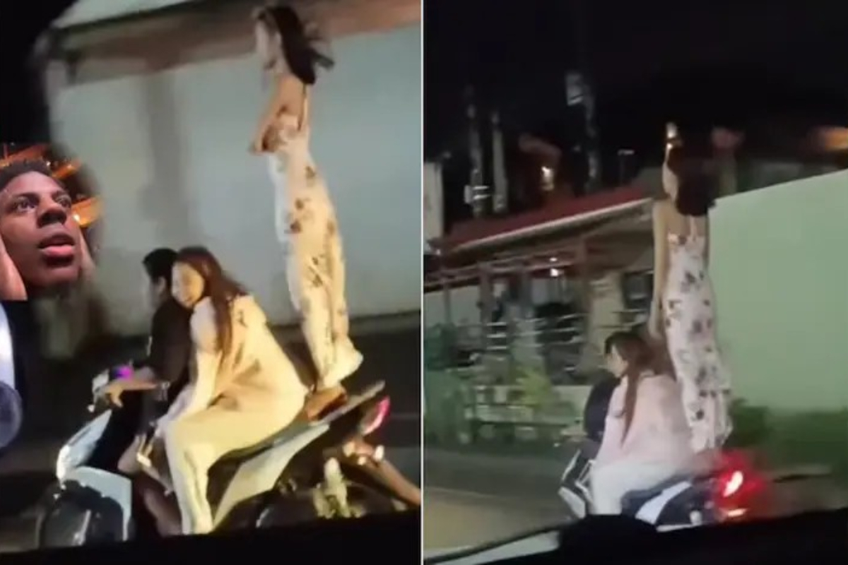 Girls Dangerous Scooty Stunt