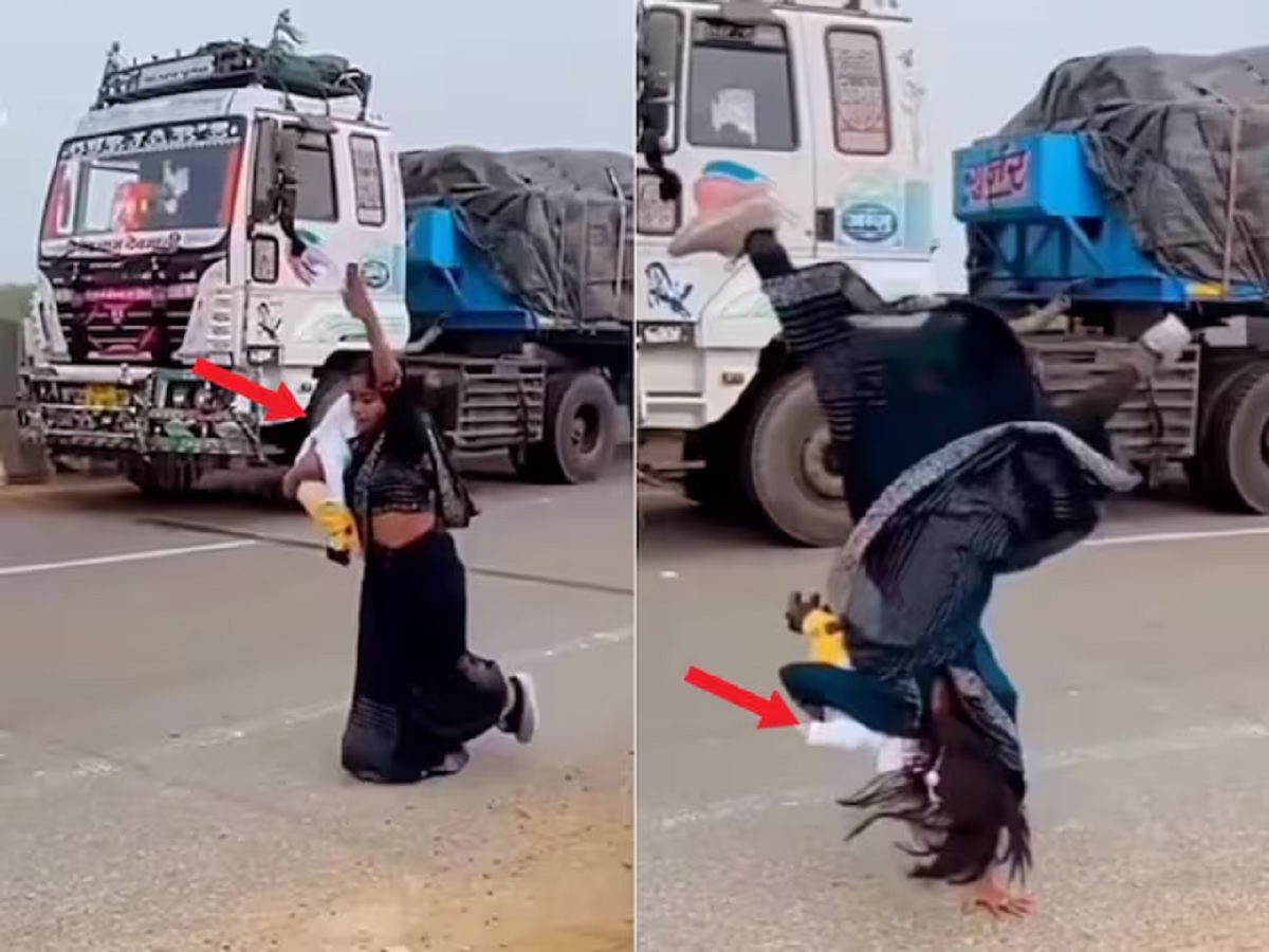 Woman Suddenly Started Somersaults