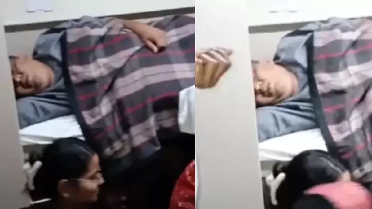 Man Snoring On Train