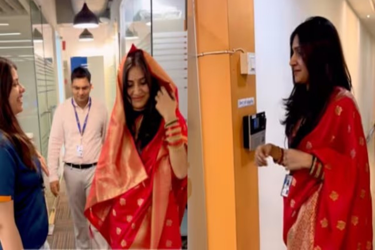 She Wore Saree To Office