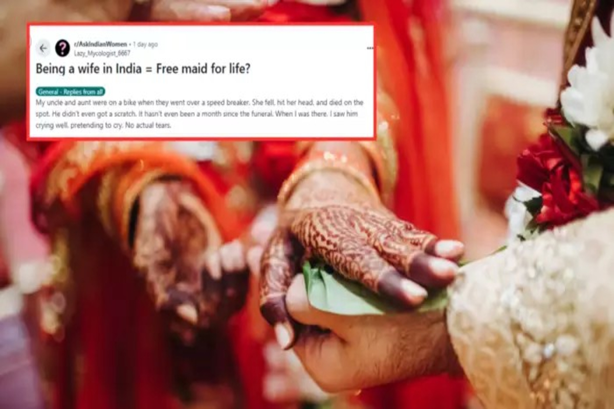 Woman Reddit Post on Indian Wife Condition