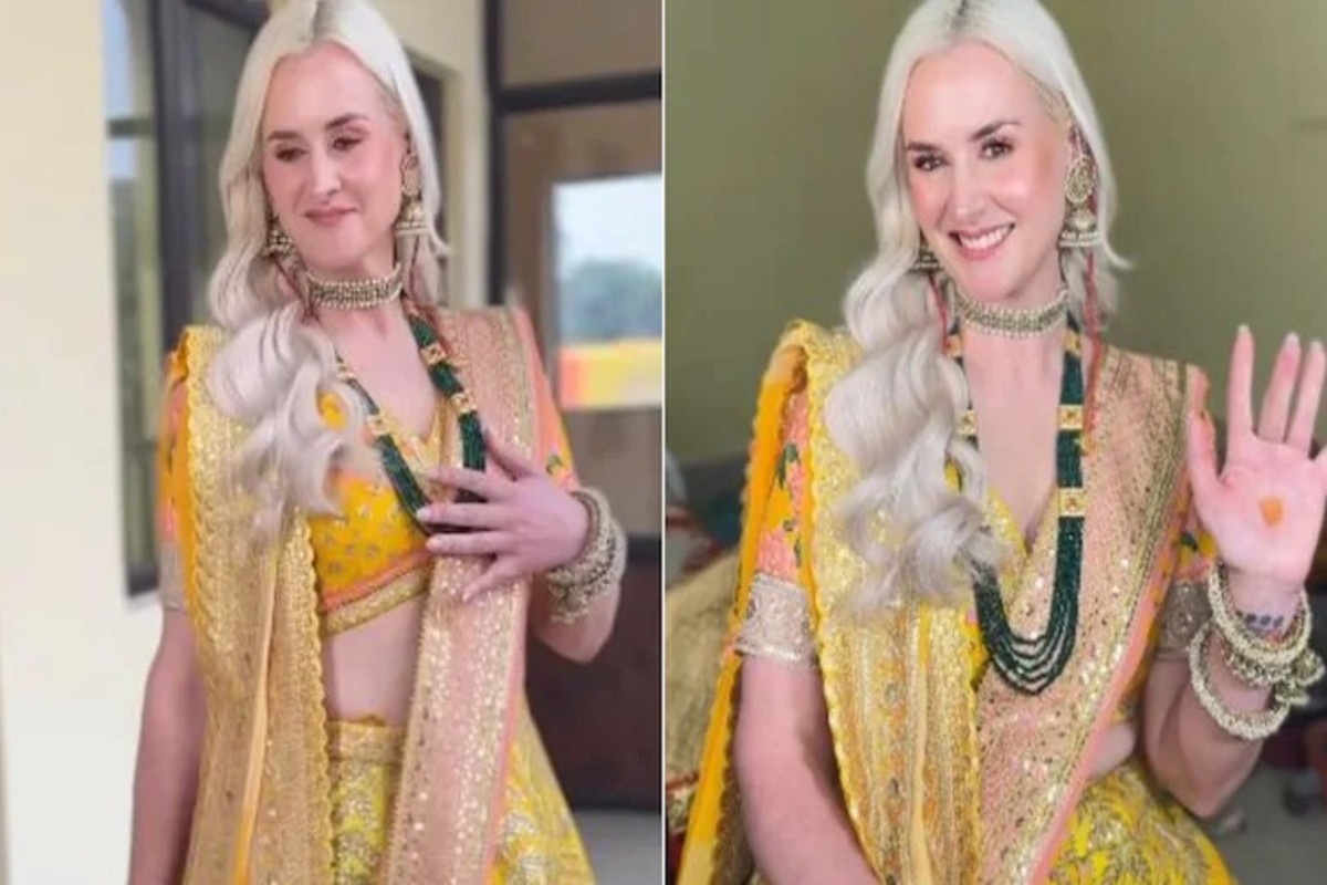 American Woman Shines In Kashmiri Bridal Look